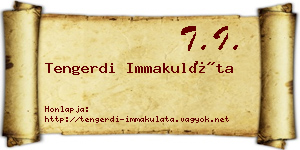 Tengerdi Immakuláta névjegykártya